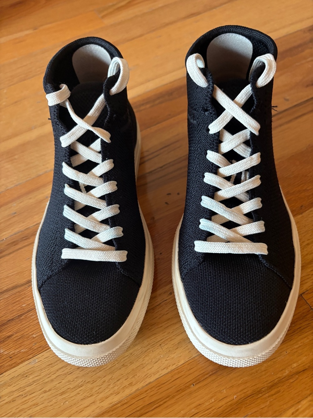 Rothy’s black high-top sneakers Sz 6.5